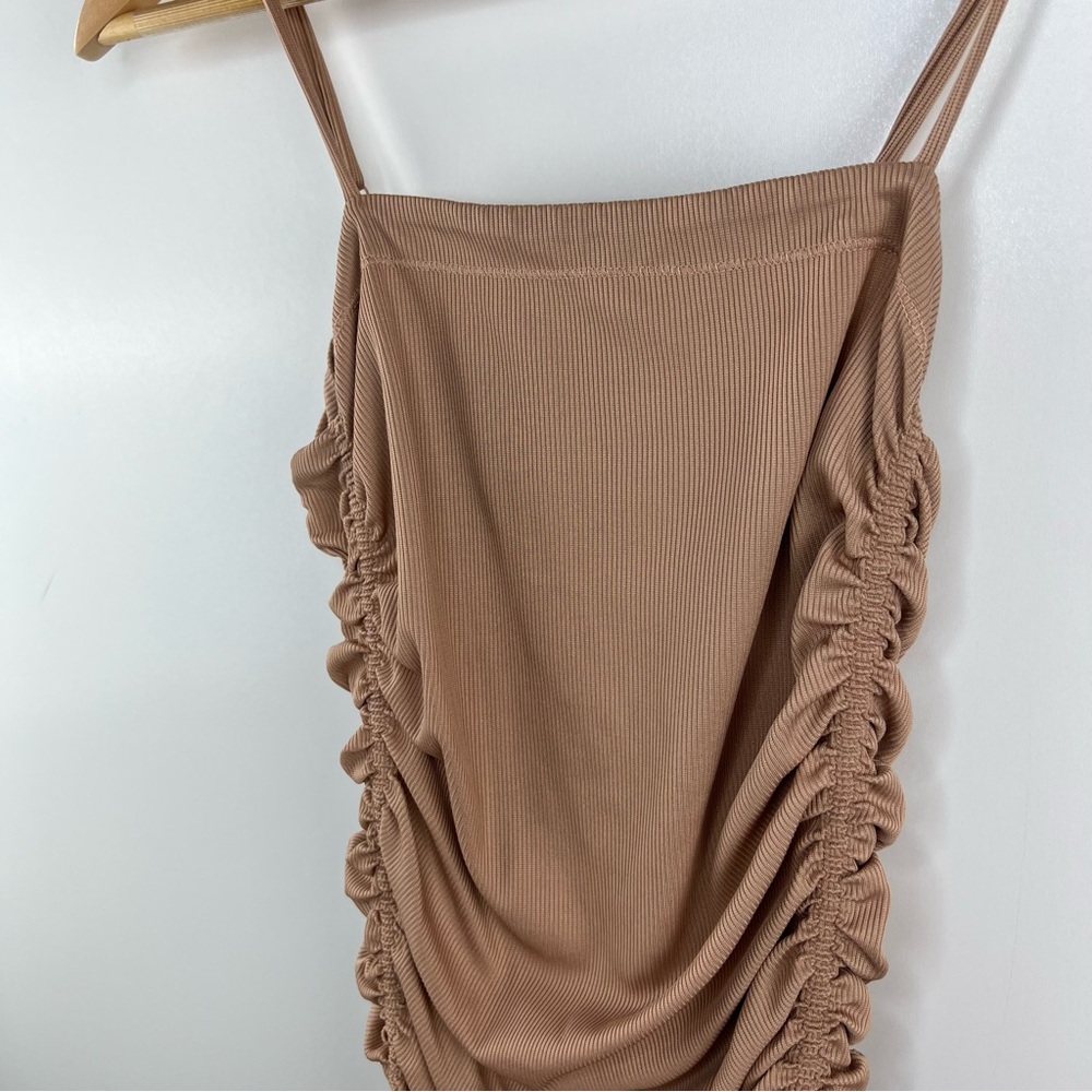 FREE PEOPLE On Your Side Ribbed Ruched Body Suit - Picture 5 of 6